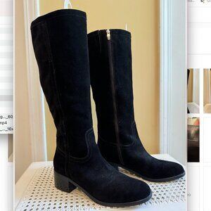 Marc Fisher Black Suede Tall Boots